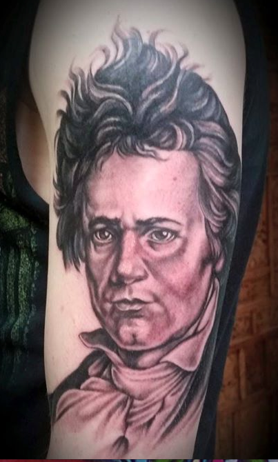 Ludwig Van Beethoven Tattoo Design Thumbnail